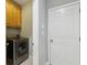 Modern laundry room with stainless steel washer and dryer at 3070 Glad Dale Se Dr, Conyers, GA 30094