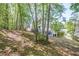 Backyard featuring mature trees, landscaping, and the rear exterior of the home at 1331 Windage Sw Ct, Marietta, GA 30008