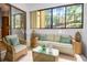 Cozy patio area with comfortable seating and view to the backyard at 407 Coleraine Se, Smyrna, GA 30080