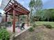 Cozy backyard patio featuring a wood pergola with outdoor seating at 3147 Pine Needle Sw Ct, Lilburn, GA 30047