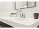 Modern bathroom featuring clean lines, stylish fixtures, and a sleek sink for added convenience at 8298 Holly Dr, Jonesboro, GA 30238