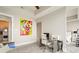 Bright bedroom and work area with a cityscape view at 1065 Peachtree Ne St # 2803, Atlanta, GA 30309