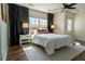 Bright bedroom with a large window, wood floors, and a ceiling fan at 3482 Willow Meadow Ln, Douglasville, GA 30135