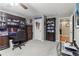 Comfortable bedroom featuring plush carpeting, built-in shelves and a comfortable chair at 358 Nature Brook Se Walk, Smyrna, GA 30082