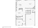 First floor plan featuring a kitchen, living room, dining room, and garage at 358 Nature Brook Se Walk, Smyrna, GA 30082