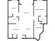 Floor plan featuring two bedrooms, two bathrooms, living room, and a kitchen at 711 Cosmopolitan Ne Dr # 347, Atlanta, GA 30324