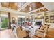 Spacious living room with a fireplace, wood floors, and custom wood tray ceilings at 320 Town Center Ave # U206B, Suwanee, GA 30024