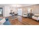 Open concept living space with modern décor and an adjacent kitchen at 3860 Carlton Dr, Atlanta, GA 30341