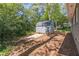 Exterior view of the storage shed located in the backyard at 3860 Carlton Dr, Atlanta, GA 30341