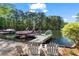Cozy dock featuring a seating area, offering stunning views of the tranquil waterfront at 6360 Spinnaker Ln, Alpharetta, GA 30005