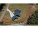 Aerial top-down view showcasing the modern architecture and landscaping at 4059 Yellow Creek Trl, Cumming, GA 30028