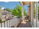 A quaint balcony offering a peaceful view of the quiet street at 823 Canterbury Overlook, Atlanta, GA 30324