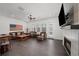 Bright living room with modern fireplace, hardwood floors, and comfortable seating at 4068 Allegretto Se Cir # 10, Atlanta, GA 30339