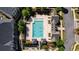 Aerial shot of the community swimming pool and surrounding amenities at 4068 Allegretto Se Cir # 10, Atlanta, GA 30339