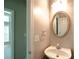 Elegant half bath with pedestal sink and modern fixtures at 2656 Staunton Ln, Duluth, GA 30096