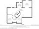 Floor plan of the basement level, including dimensions for each room and the stairway at 4114 Bigsage Dr, College Park, GA 30349