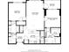 Detailed floor plan showcasing the layout of the bedrooms, living room, kitchen, and bathrooms with measurements at 1101 Juniper Ne St # 415, Atlanta, GA 30309