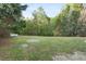 An expansive backyard surrounded by lush trees and greenery at 175 Cypress Dr, Covington, GA 30016