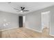 Bedroom with ceiling fan and an ensuite bathroom at 175 Cypress Dr, Covington, GA 30016