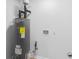 Hot water heater beside white wall with utility hookups at 175 Cypress Dr, Covington, GA 30016