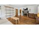 Cozy living room showcasing fireplace, hardwood floors, and open shelving at 1015 S Candler St, Decatur, GA 30030