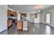 Beautiful kitchen with stainless steel appliances and granite countertops is connected to the living space at 4349 Northmark Ln, Buford, GA 30518