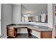 Office area with granite countertops and views of the living and kitchen space at 4349 Northmark Ln, Buford, GA 30518