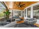 Inviting screened-in porch with wood ceiling, plush seating, and natural light at 2537 Thompson Ne Rd, Brookhaven, GA 30319