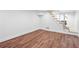 Basement featuring hardwood flooring, trim, and stairs leading to the upper level at 629 Concord Sw Rd, Smyrna, GA 30082