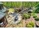 Extensive backyard featuring a covered outdoor kitchen and dining area, perfect for entertaining and enjoying nature at 1000 Holly St, Canton, GA 30114