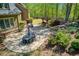 Features a stone patio with a dining area and an outdoor kitchen including a water feature at 1000 Holly St, Canton, GA 30114