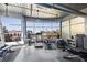 Well-equipped gym with expansive windows and city views at 572 Edgewood Ne Ave # 301, Atlanta, GA 30312