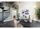 Loft living area with a spiral staircase, dining area, and adjacent bathroom at 572 Edgewood Ne Ave # 301, Atlanta, GA 30312