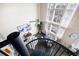 Top-down shot showcasing a modern living space with high windows and a spiral staircase at 572 Edgewood Ne Ave # 301, Atlanta, GA 30312