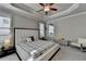 Spacious main bedroom with tray ceiling, neutral colors, and large windows for ample natural light at 6425 Bellmoore Park Ln, Johns Creek, GA 30097