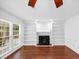 Elegant living room with built-in bookshelves and cozy fireplace at 1960 Barnes Mill Rd, Marietta, GA 30062