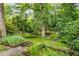 Lush backyard featuring a stone patio, a small lawn and an elegant gazebo with wooden posts and rafters at 4 Arc Ne Way, Atlanta, GA 30305