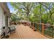 Back deck with comfortable seating and view of landscaped backyard at 4 Arc Ne Way, Atlanta, GA 30305