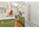 Functional kitchen design with white countertops, green cabinets, and stainless steel appliances at 4 Arc Ne Way, Atlanta, GA 30305