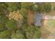 Aerial view of a home surrounded by lush greenery and trees at 4020 Cranwood Dr, Atlanta, GA 30349