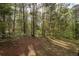 Wooded backyard with mature trees offering privacy and natural beauty at 4020 Cranwood Dr, Atlanta, GA 30349