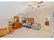 Bedroom features a bunk bed and offers lots of space; view of a bedroom can be seen through the doorway at 107 Grand Ave, Suwanee, GA 30024