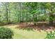 Backyard featuring green grass, privacy fence, and mature trees at 210 Mels Way, Stockbridge, GA 30281