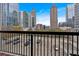 Balcony with city views at 1075 Peachtree Ne Walk # A421, Atlanta, GA 30309
