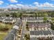 Beautiful aerial view of a neighborhood with well-maintained townhomes and community at 3501 Chattahoochee Summit Se Ln, Atlanta, GA 30339