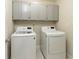 Laundry room features a full-size washing machine, dryer, and additional storage space at 5132 Foxwood Ct, Atlanta, GA 30360