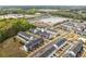 Aerial view showing the location of the townhomes near commercial shopping areas and roadways at 823 Mackay Crk, Woodstock, GA 30188