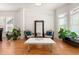 Bright living room with hardwood floors, modern decor, and ample natural light at 1159 Thornwell Ne Dr, Brookhaven, GA 30319