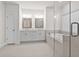 Spacious bathroom with double vanity, soaking tub, and glass shower at 625 Skytop Dr, Cumming, GA 30040