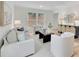 Inviting living room with modern furniture, light wood floors, and serene backyard views at 3512 Hidden Acres Drive, Atlanta, GA 30340
